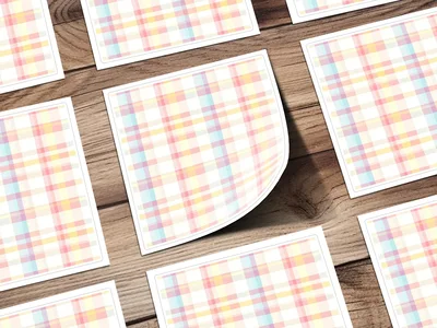 Soft Pastel Checkered Plaid With Various Colors Digital