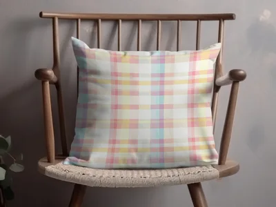 Soft Pastel Checkered Plaid With Various Colors Digital