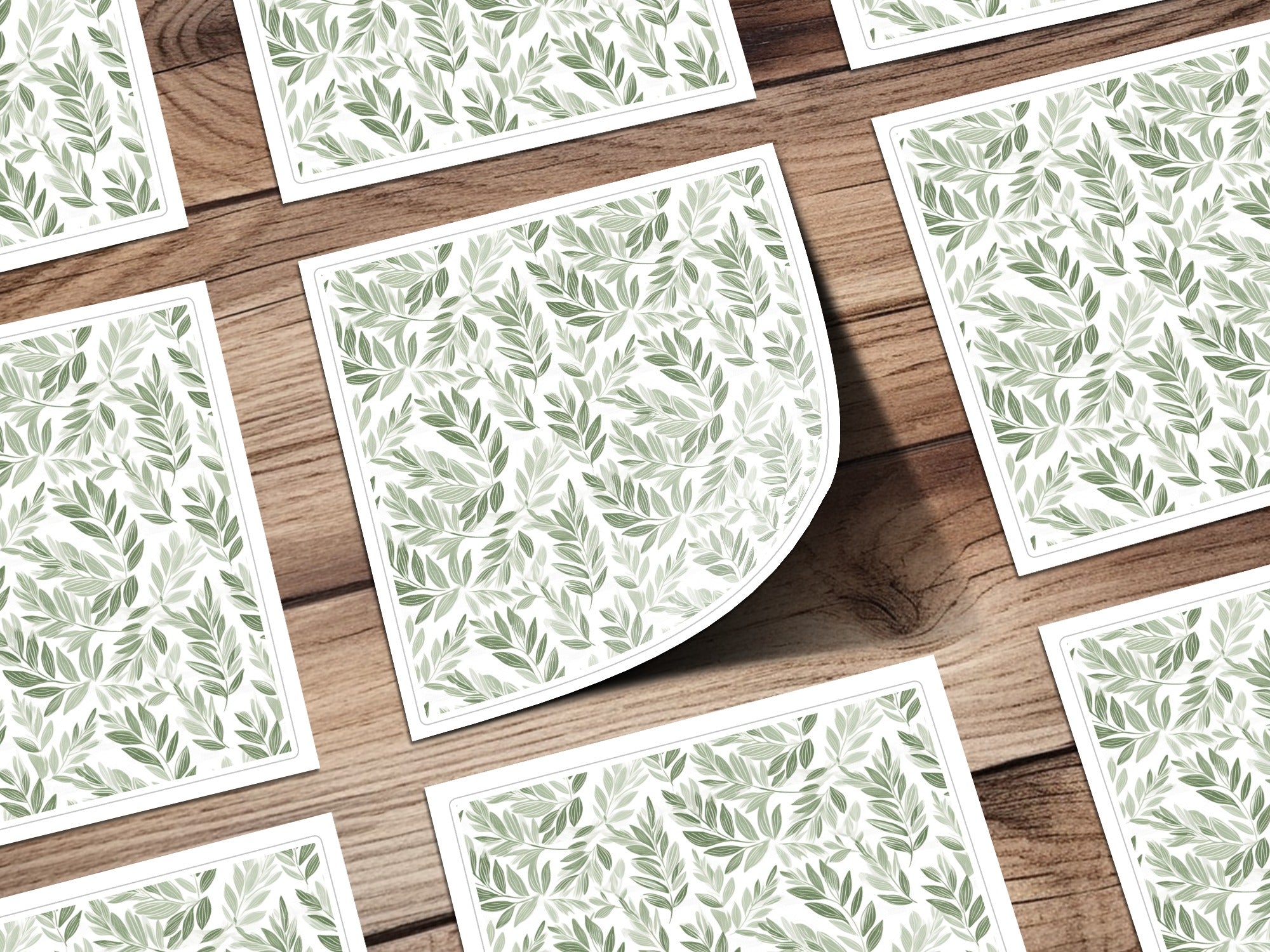 Soft Sage Botanical Greenery Repeat