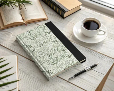 Soft Sage Green Botanical Repeat Leaf Print Pattern
