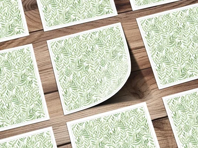 Soft Sage Tonal Green Abstract Organic Leaf Seamless
