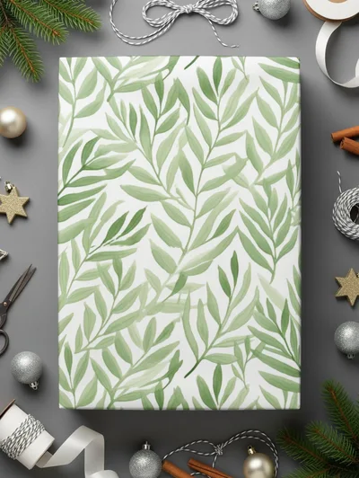 Soft Sage Tonal Green Abstract Organic Leaf Seamless