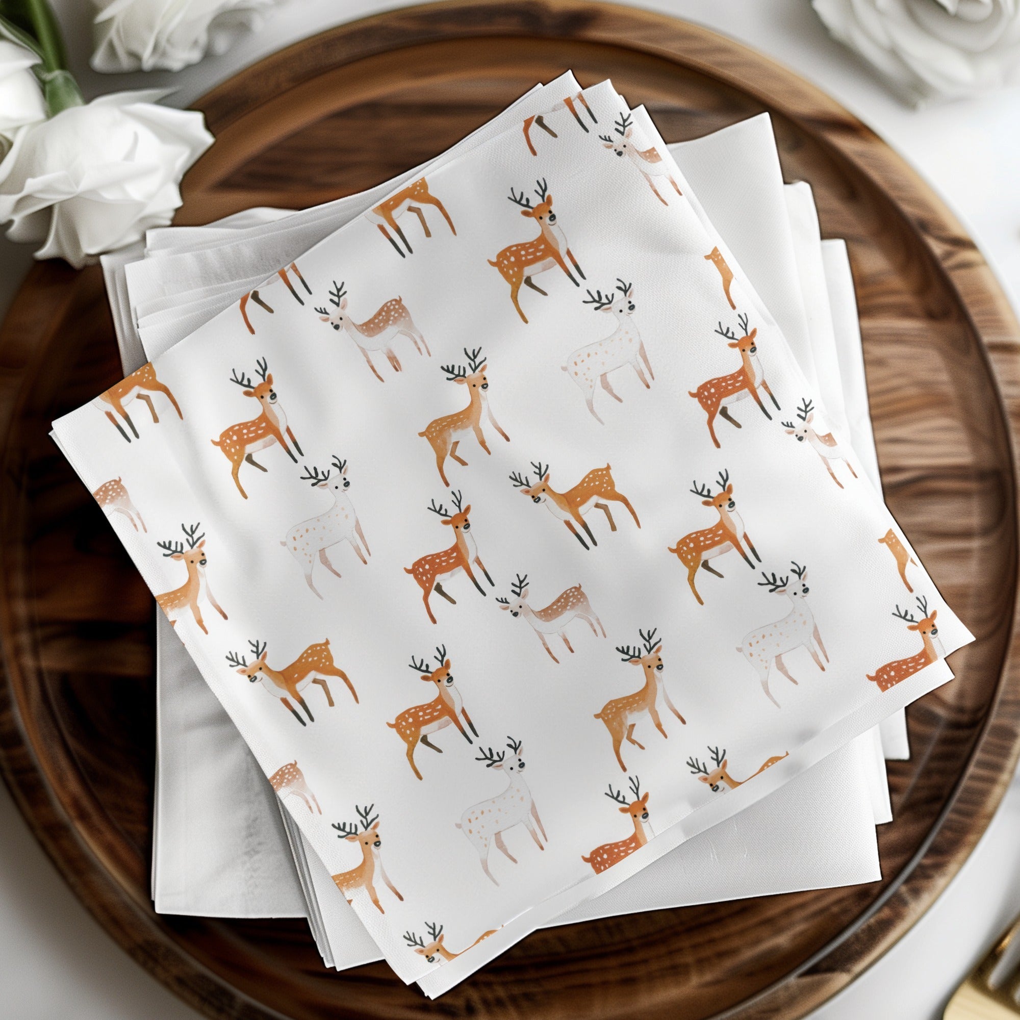 Spotted Deer Pattern Cute Animals Illustration Digital