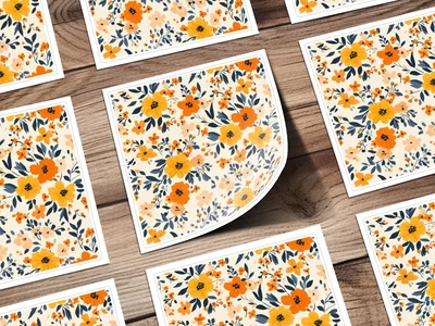 Spring Ditsy Floral Seamless Digital with Bright Flowers