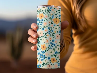 Spring Ditsy Floral Seamless Pattern Design Digital
