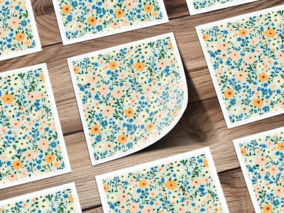 Spring Ditsy Floral Seamless Pattern Design Digital
