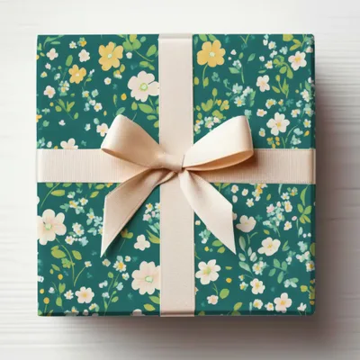 Spring Ditsy Floral Seamless Yellow White Flowers Pattern