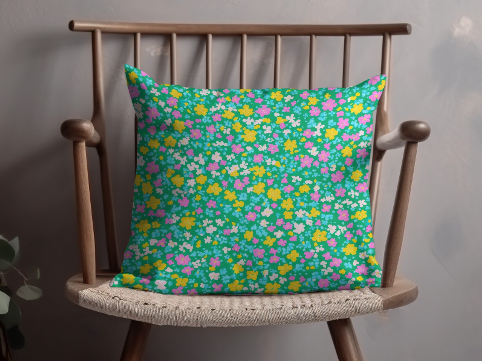 Spring Floral Pattern Ditsy Floral Seamless Yellow Pastel