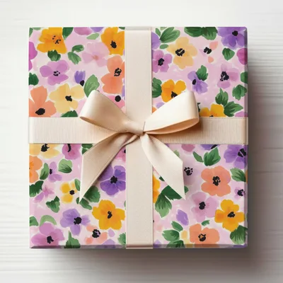 Spring Floral Pattern, Pastel Wildflowers, Painted Acrylic Spring Flower Pattern, Multicolored Daisies, Seamless Flower Field Digital