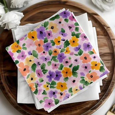 Spring Floral Pattern, Pastel Wildflowers, Painted Acrylic Spring Flower Pattern, Multicolored Daisies, Seamless Flower Field Digital