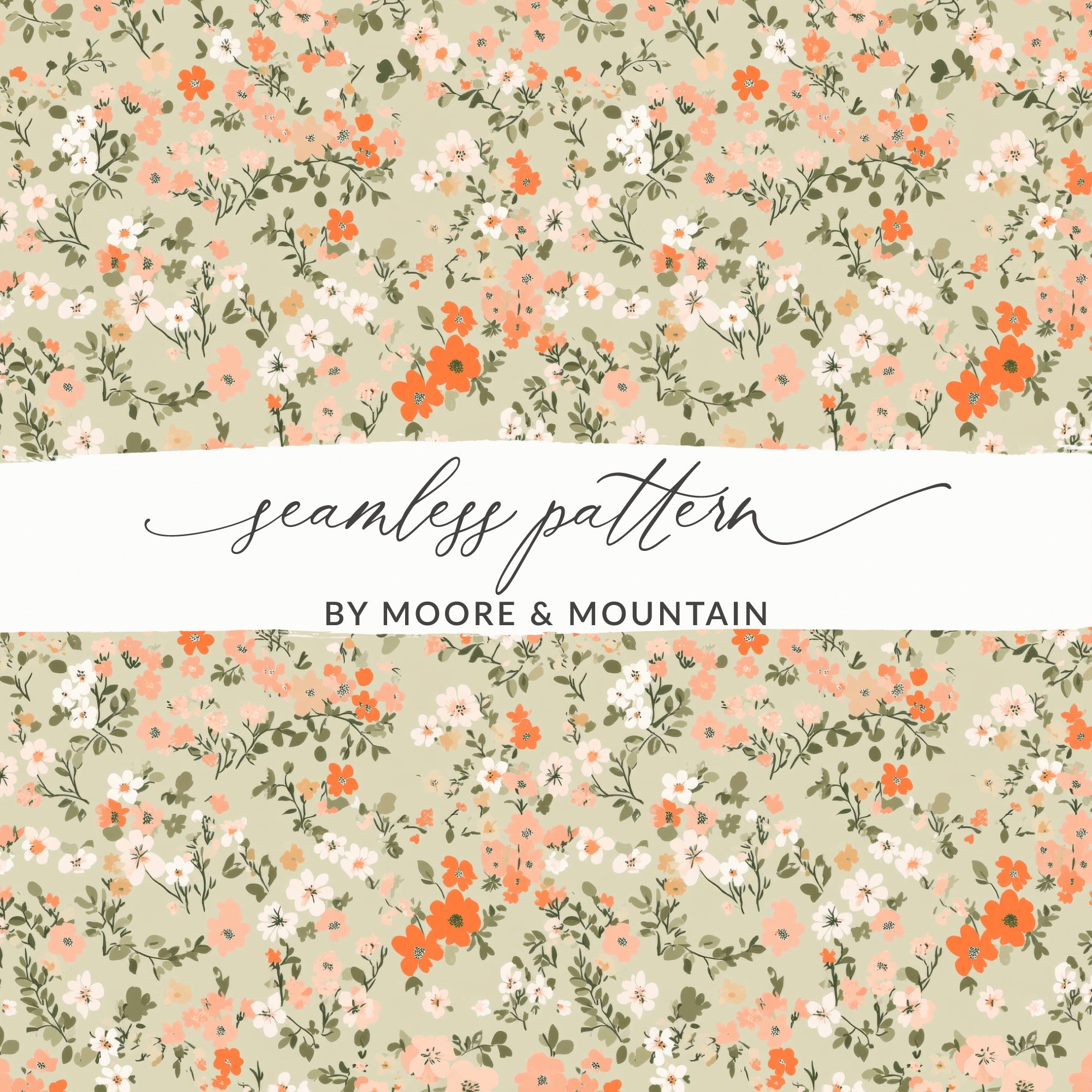 Spring Pastel Patterns Tiny Ditsy Flower Backgrounds Digital