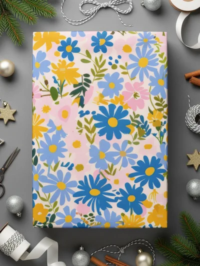 Spring Wildflowers Pattern Boho Wildflower Seamless Digital