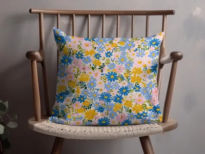 Spring Wildflowers Pattern Boho Wildflower Seamless Digital