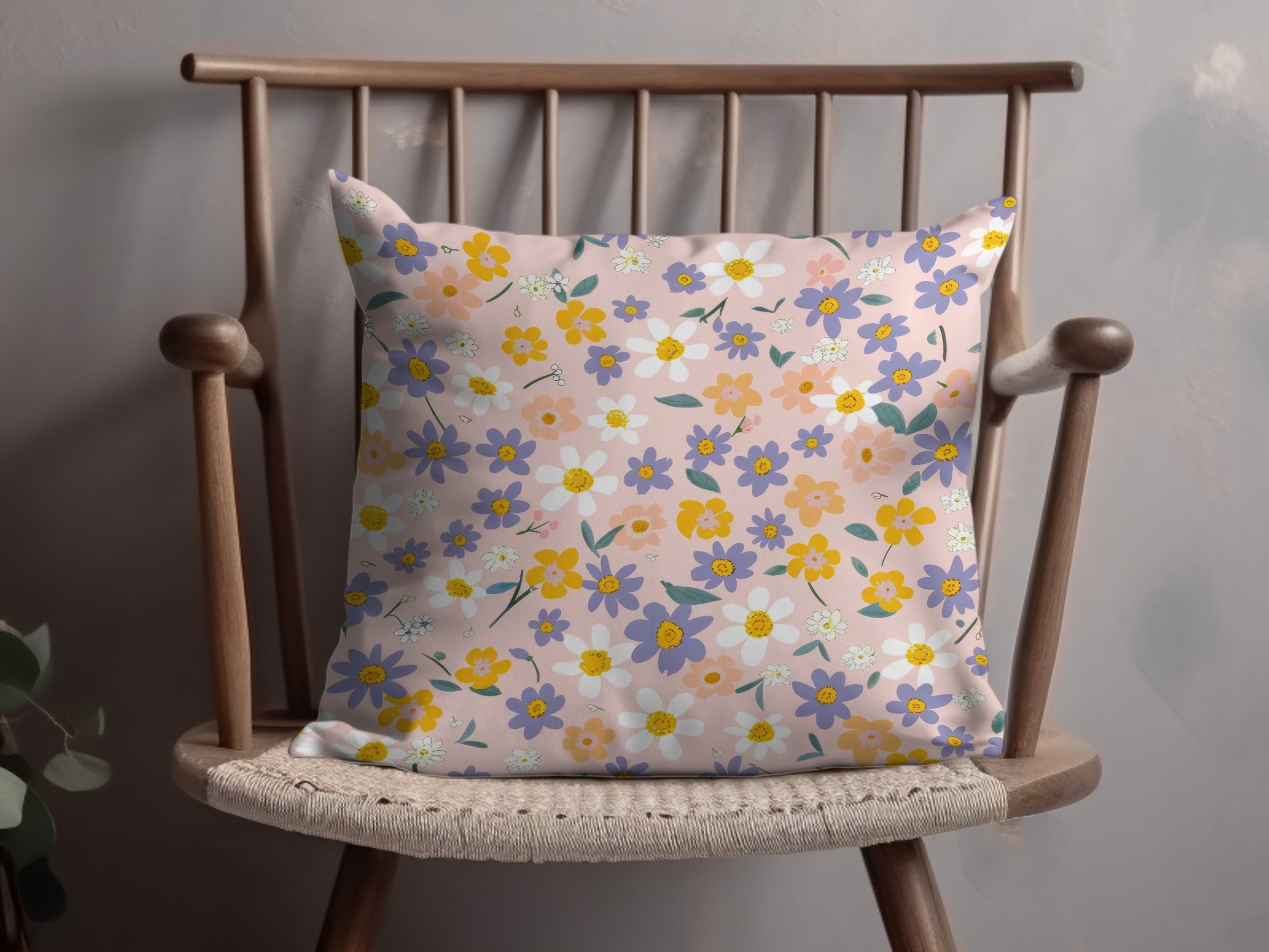 Spring Wildflowers Pattern Pastel Seamless Allover Pattern