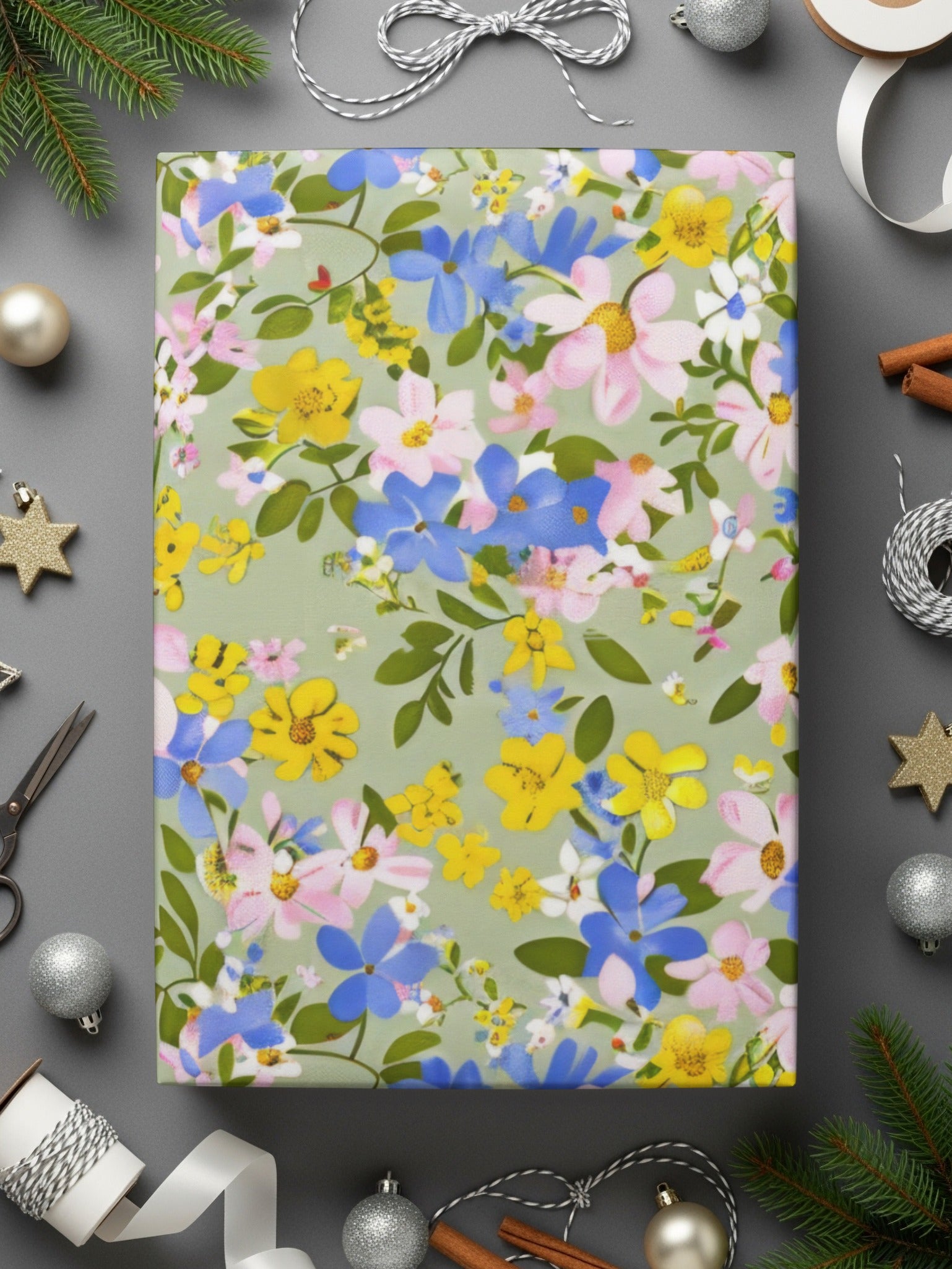 Spring Wildflowers Pattern Seamless Allover Pattern Download Wildflower Stems