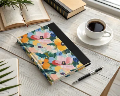 Springtime Acrylic Floral with Jewel Tones Digital