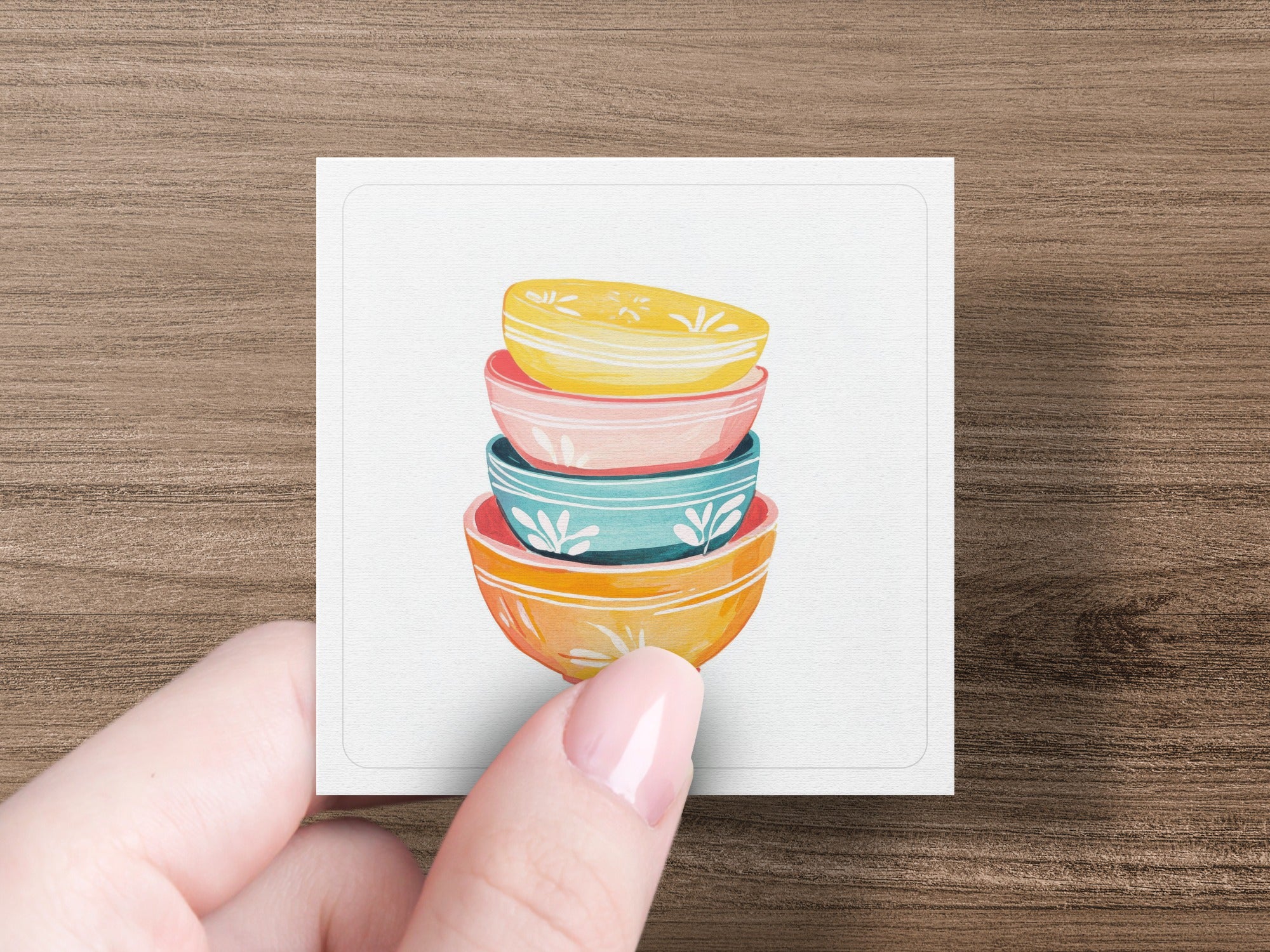 Stacked Bowls SVG Digital File, Preppy Clip Art Kitchen Decor, Cute Baking Bowl Design, Cozy Kitchen PNG, Home Baker Gift Digital Download