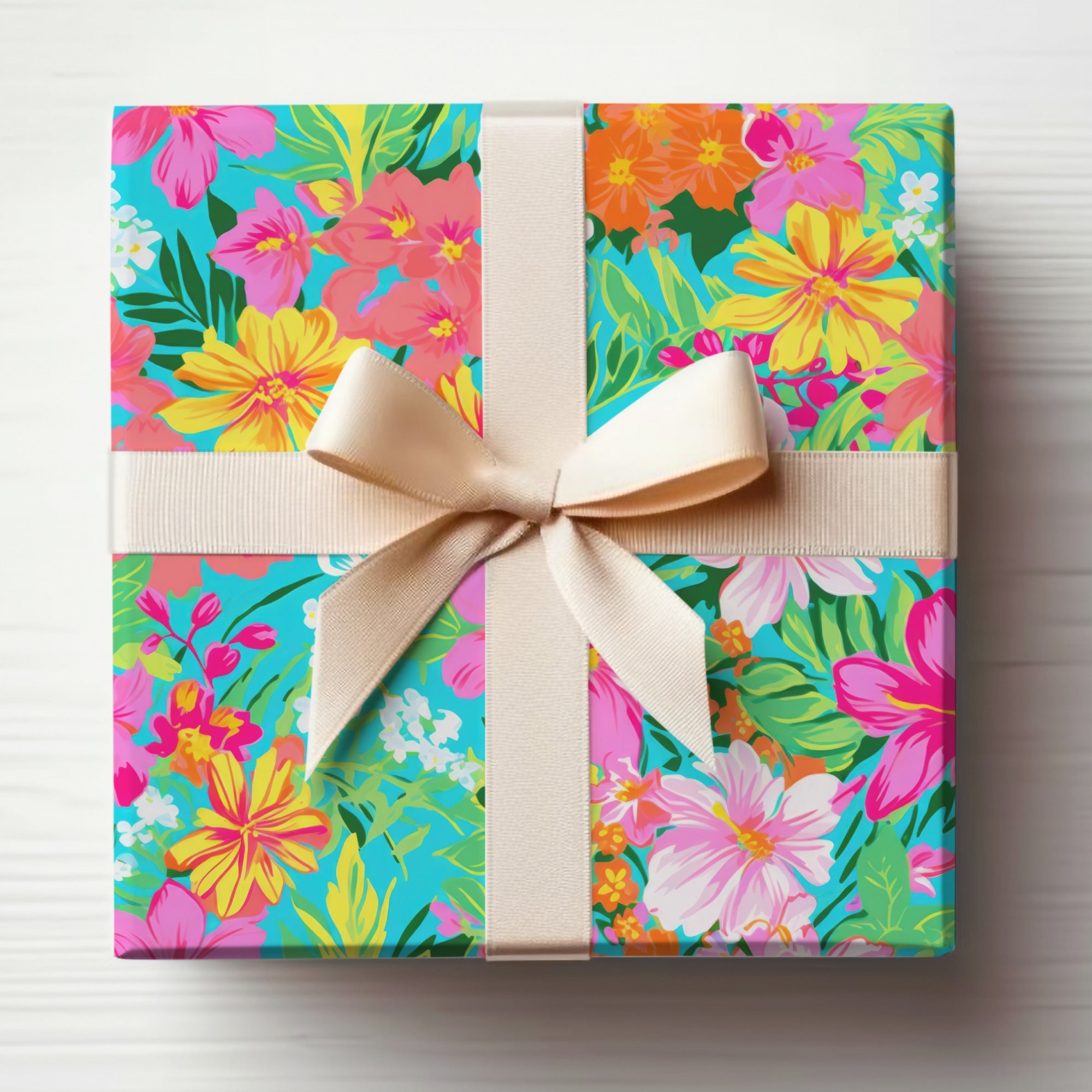 Summery Bright Floral Maximalist Pattern for Commercial Use