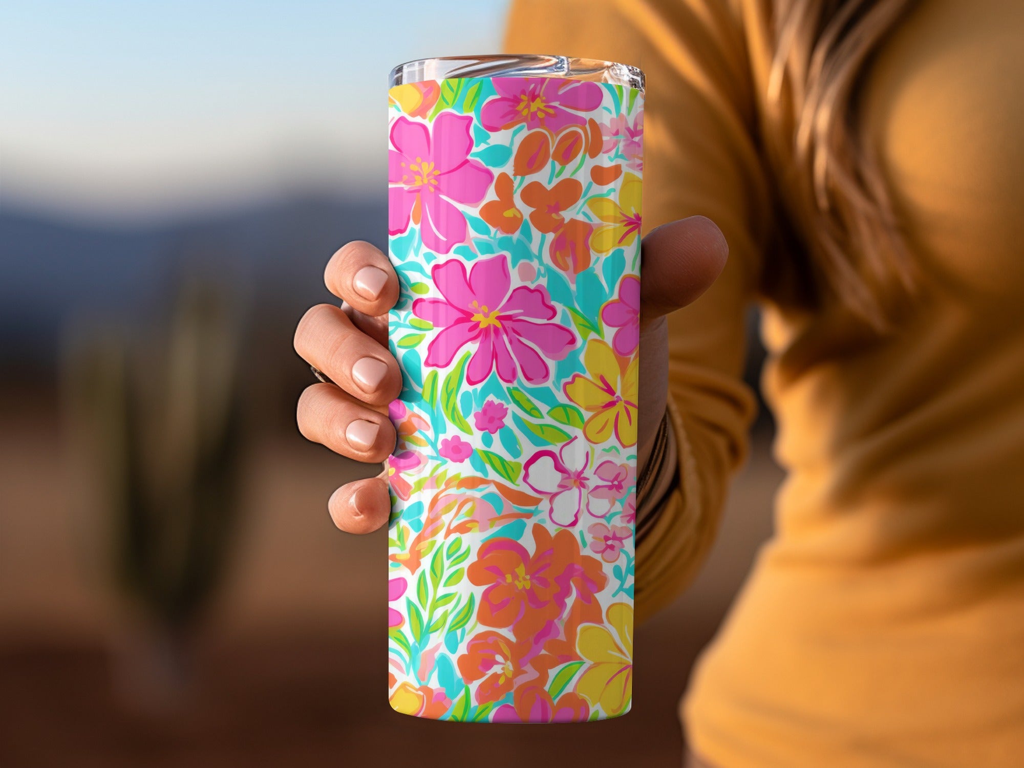 Summery Bright Floral Preppy Neon Seamless Pattern Digital