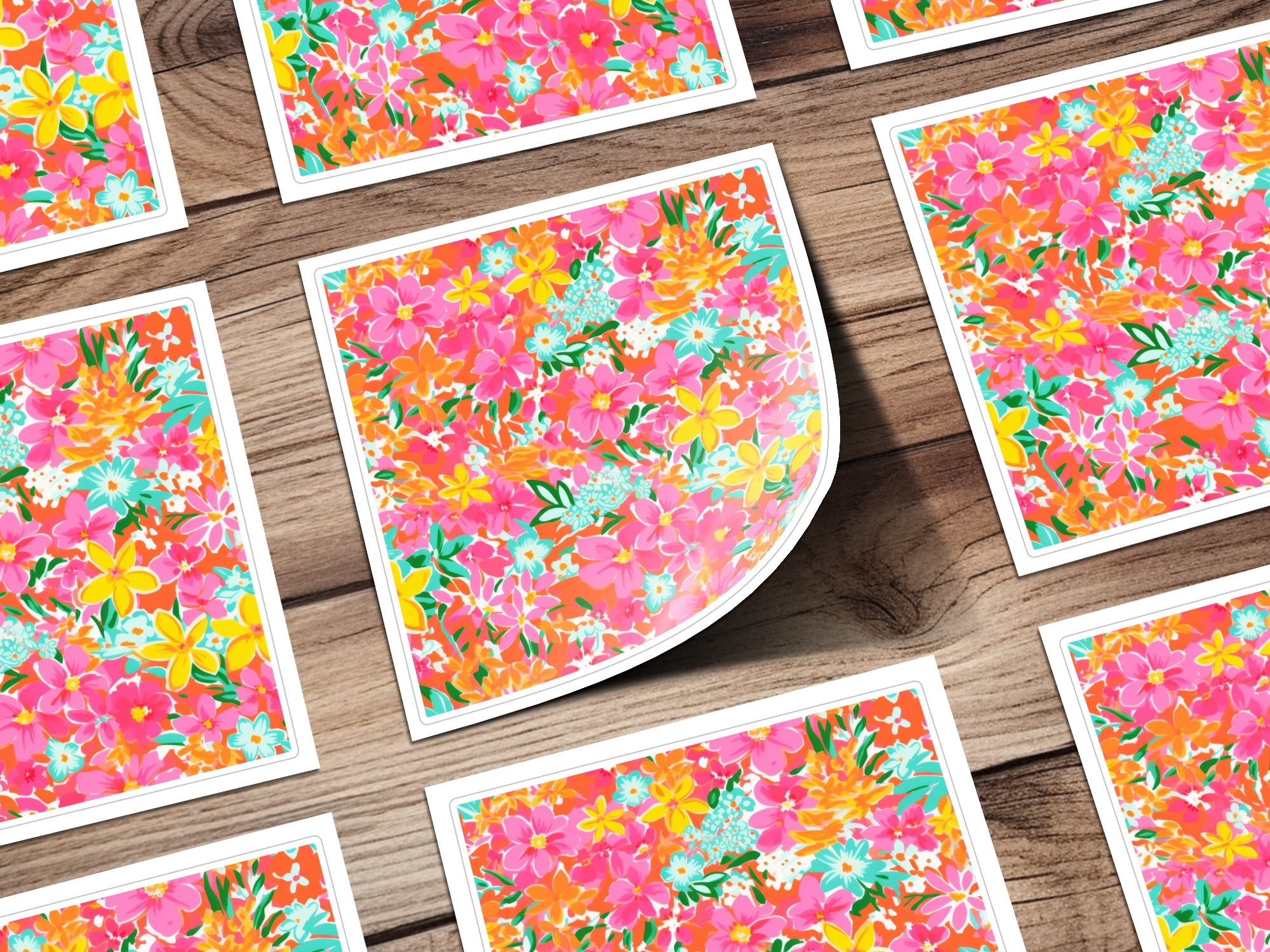 Summery Bright Floral Preppy Seamless Digital Pattern for Use