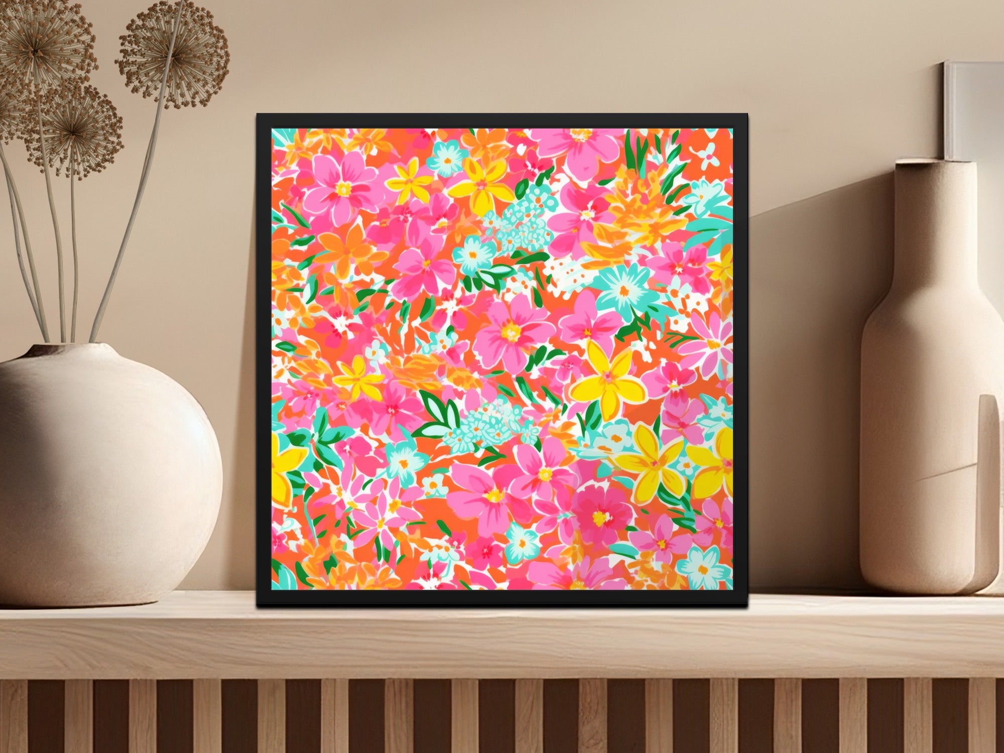 Summery Bright Floral Preppy Seamless Digital Pattern for Use