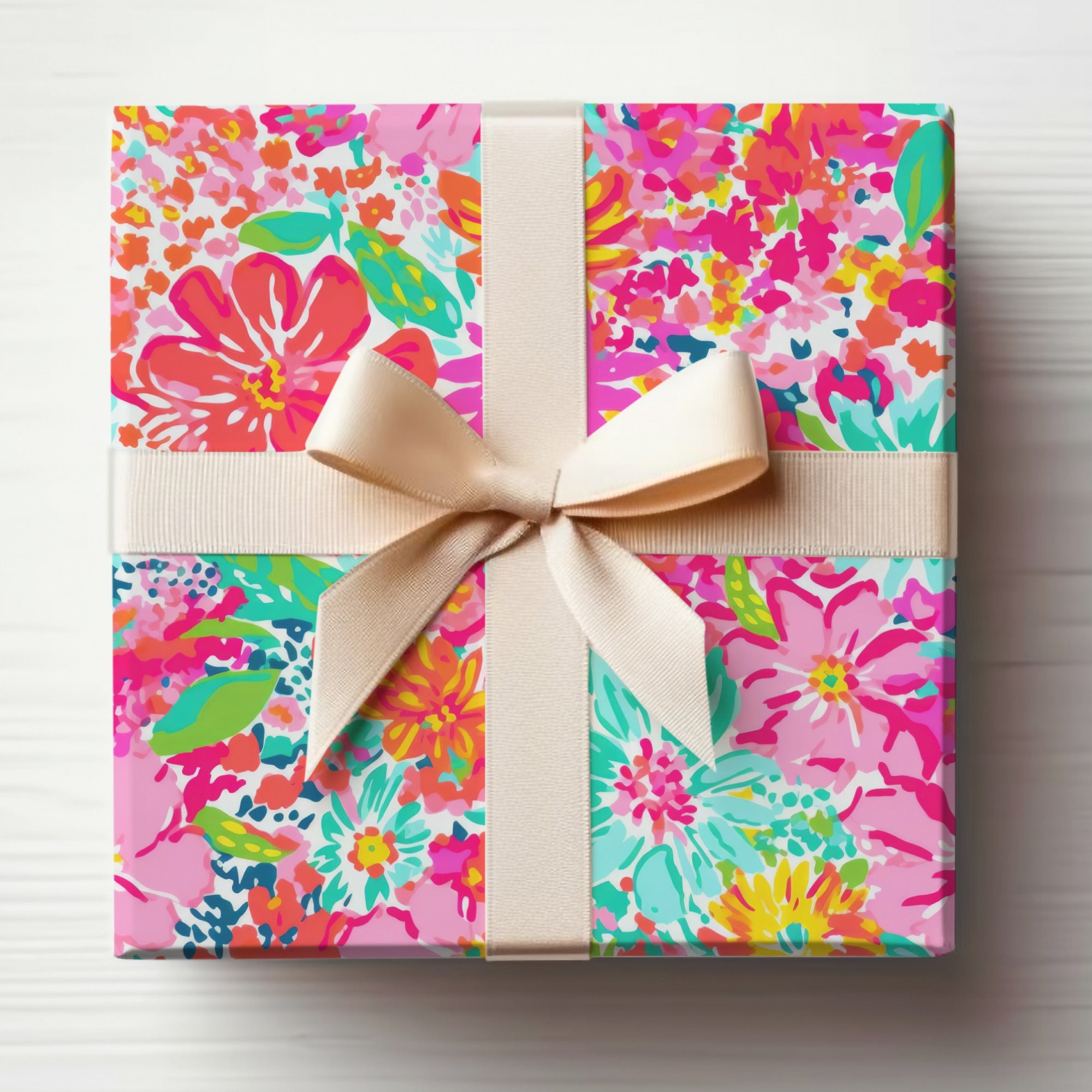 Summery Bright Floral Preppy Seamless Pattern Digital