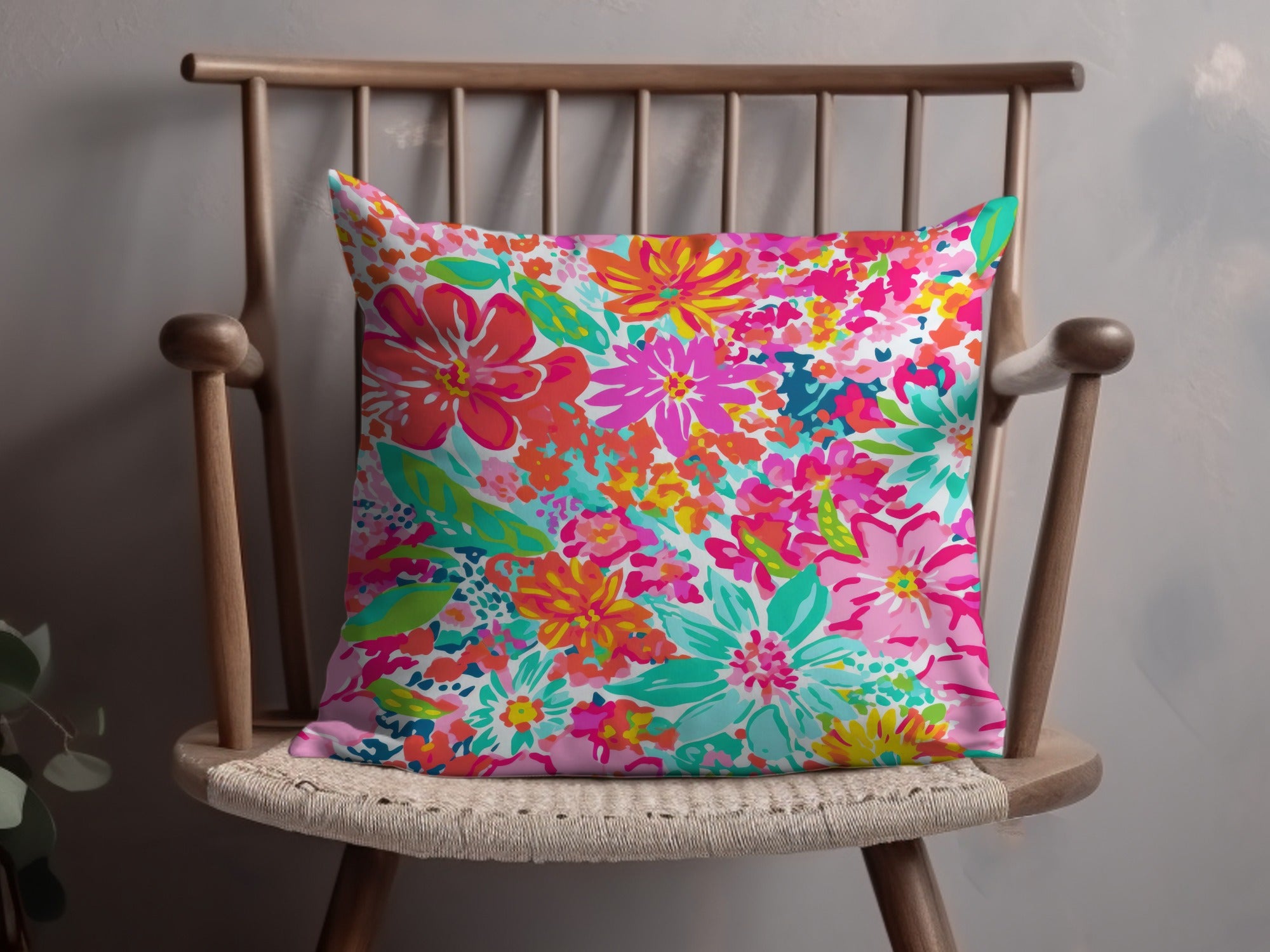 Summery Bright Floral Preppy Seamless Pattern Digital