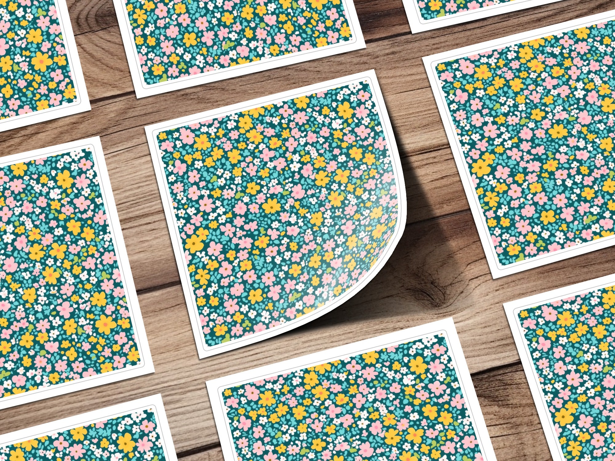 Summery Floral Pattern Blush Yellow Ditsy Floral Seamless Digital