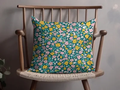 Summery Floral Pattern Blush Yellow Ditsy Floral Seamless Digital