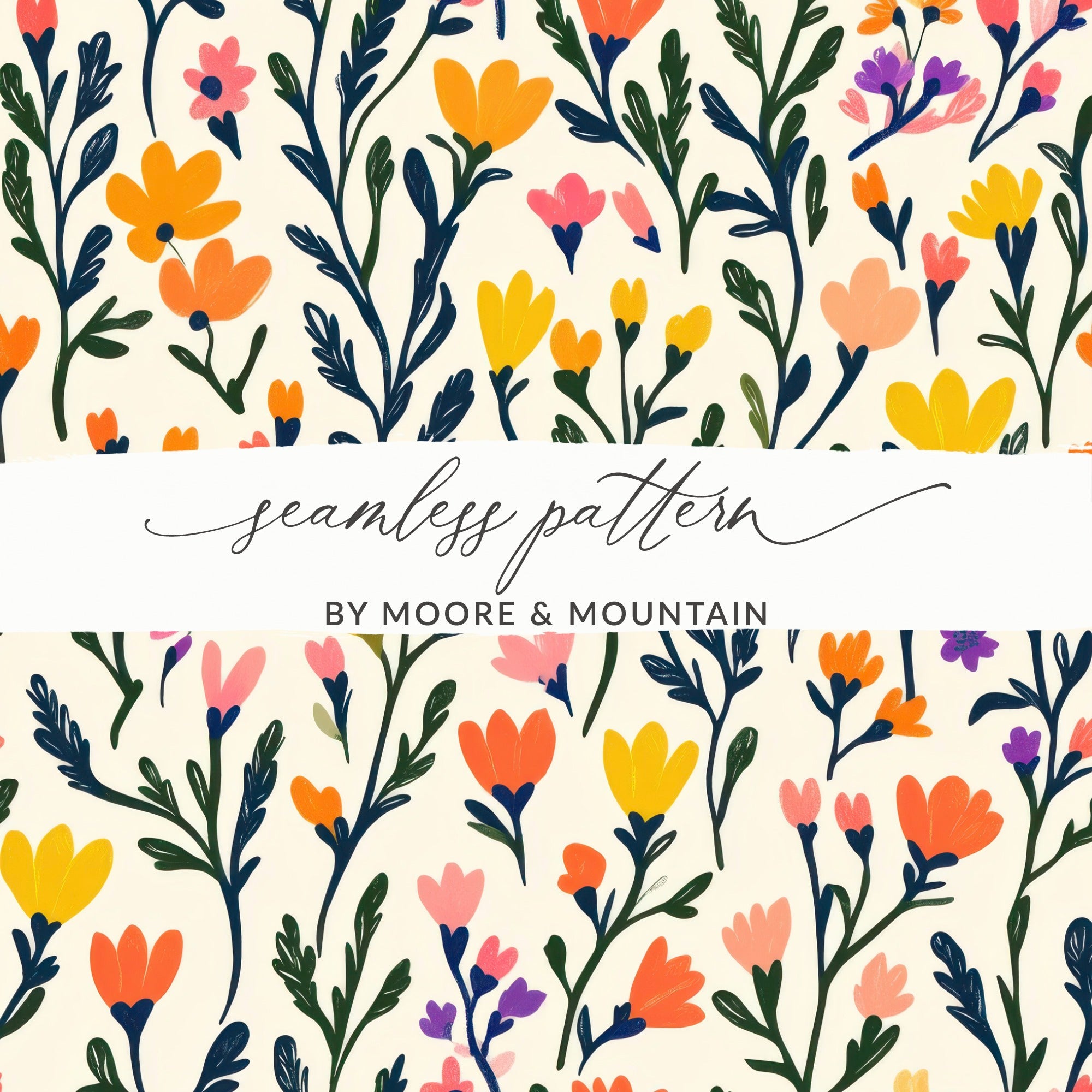 Summery Floral Pattern Pastel Tiny Seamless Ditsy Flower Background