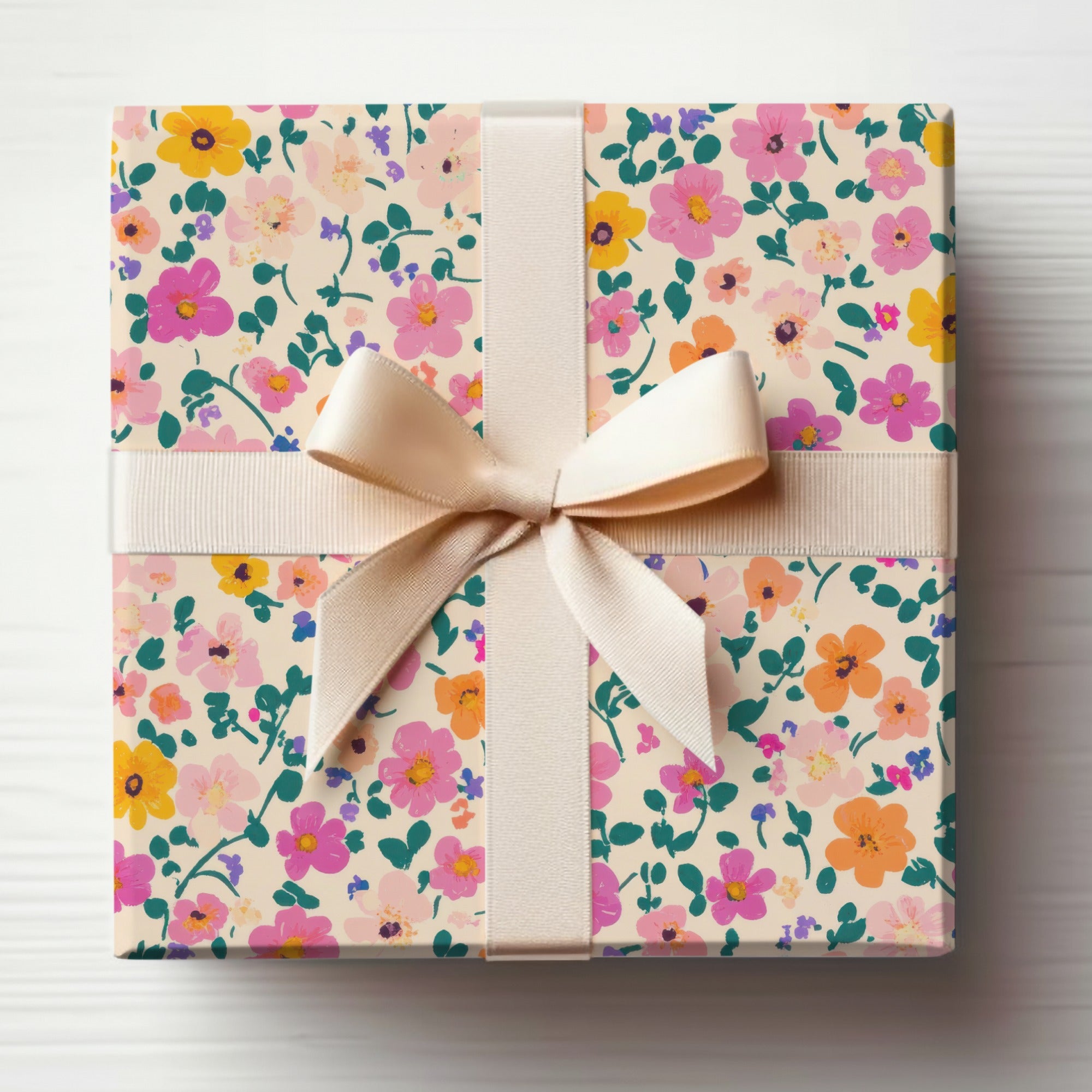 Summery Pastel Ditsy Floral Seamless Pattern Background Digital Blush Pink