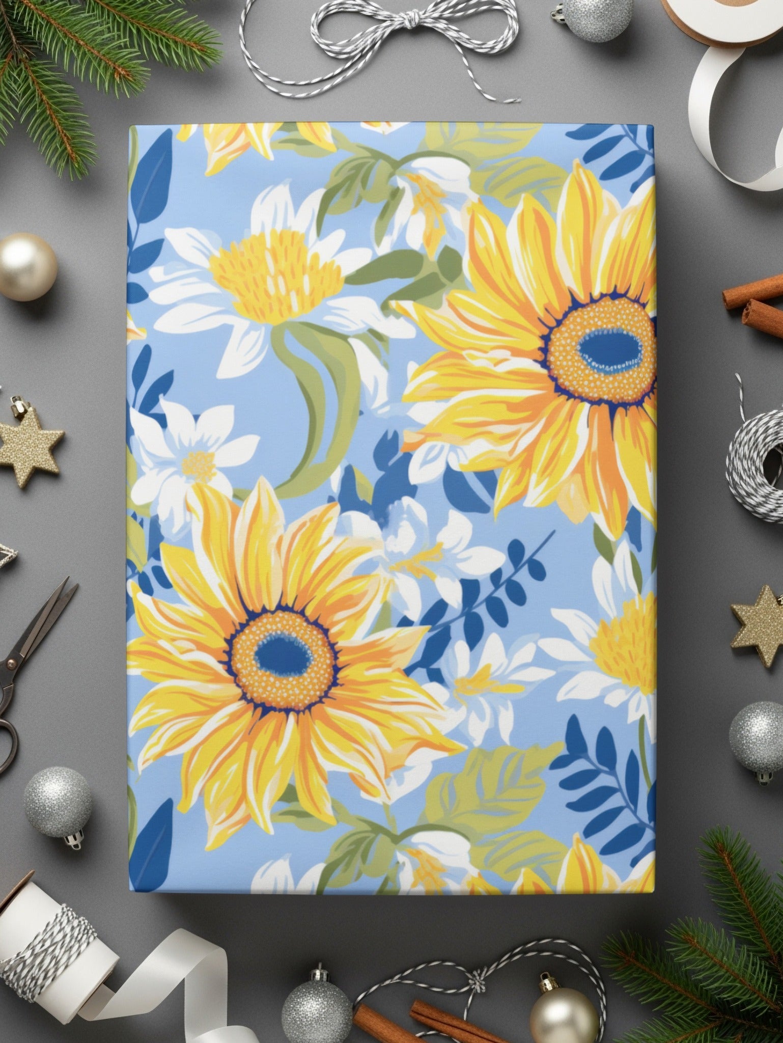 Preppy Sunflower Pattern Fall Sunflowers Seamless Background