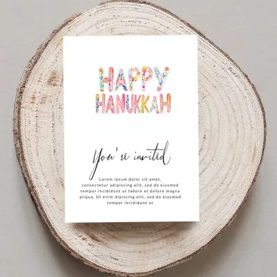 SVG Happy Hanukkah Preppy Painterly SVG, Gouache Digital PNG, Watercolor Pastel Art, Brushstroke Clipart, Hand Drawn Festive Graphic