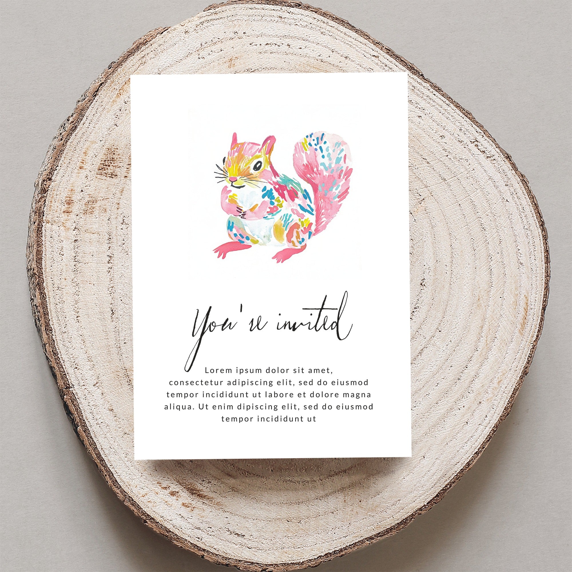 SVG Preppy Painterly Squirrel Digital, Hand Painted PNG Clipart, Gouache Style Illustration, Watercolor Preppy Graphic, Vibrant Painted