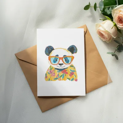 SVG Preppy Panda Clipart, Kawaii Panda PNG, Bright Aesthetic Graphic, Retro Y2k Design, Colorful Sticker Design, Printable Sticker File