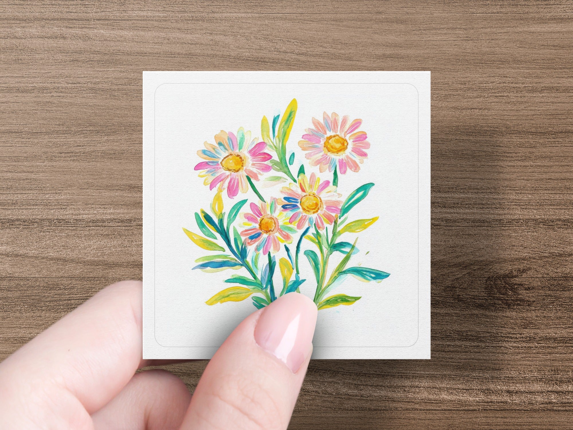 SVG Preppy Rainbow Daisy, Watercolor Floral SVG, Vibrant PNG Download, Colorful Sticker Design, Aesthetic Art, Cute Flower Clipart, Digital