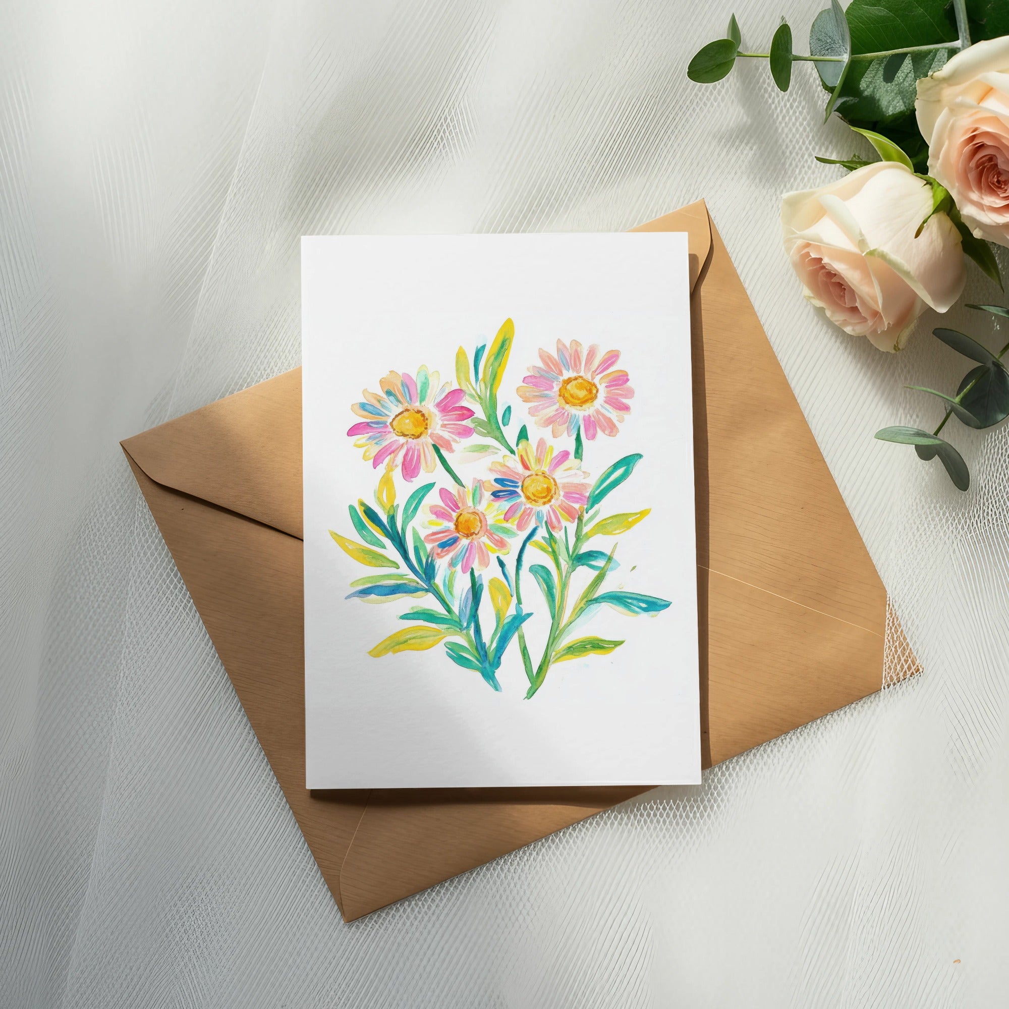 SVG Preppy Rainbow Daisy, Watercolor Floral SVG, Vibrant PNG Download, Colorful Sticker Design, Aesthetic Art, Cute Flower Clipart, Digital