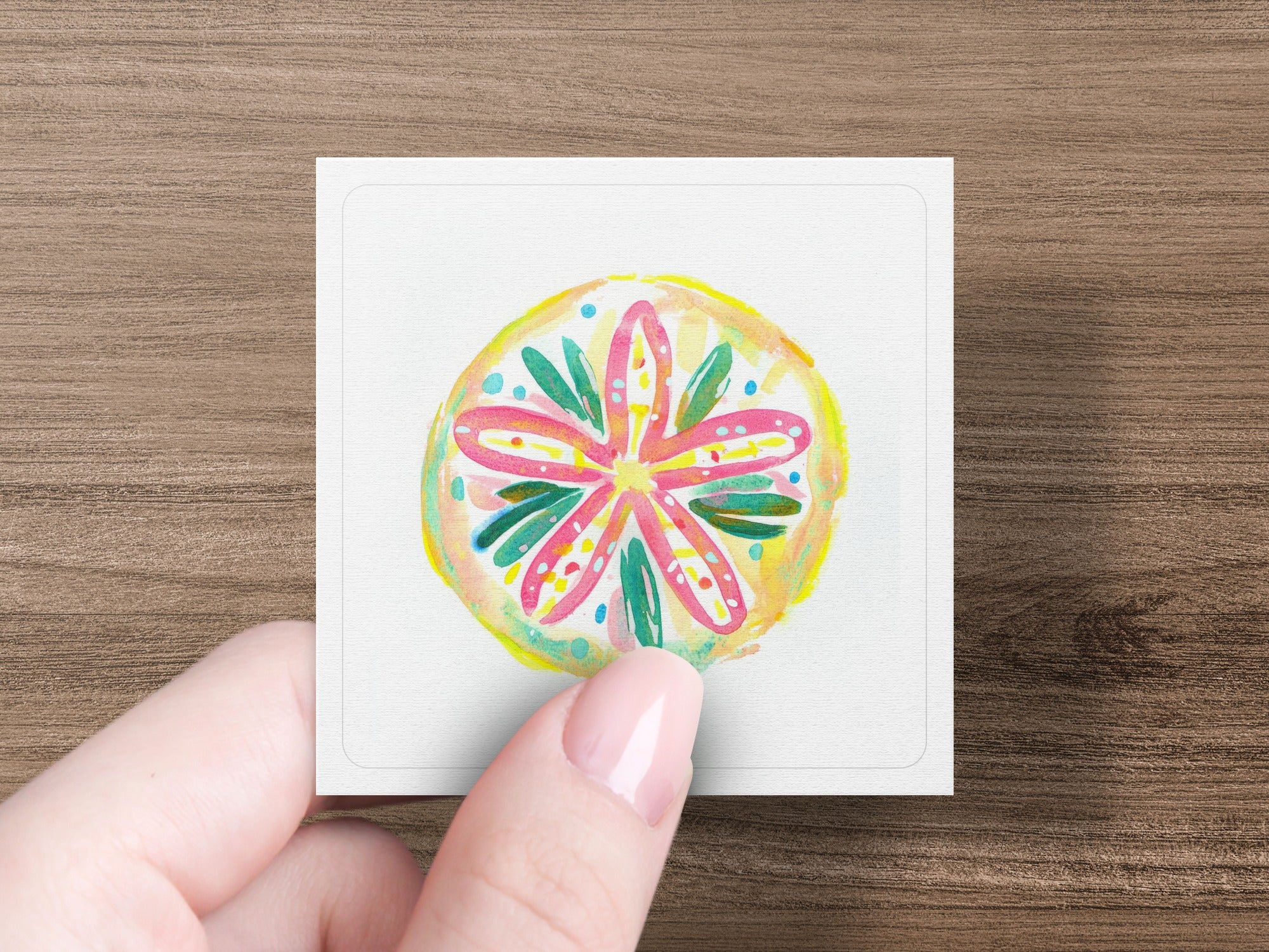 SVG Preppy Sand Dollar PNG SVG, Bright Beach Clipart, Girly Summer Graphic, Printable Sticker File, Bold Rainbow Design, Cute Fantasy