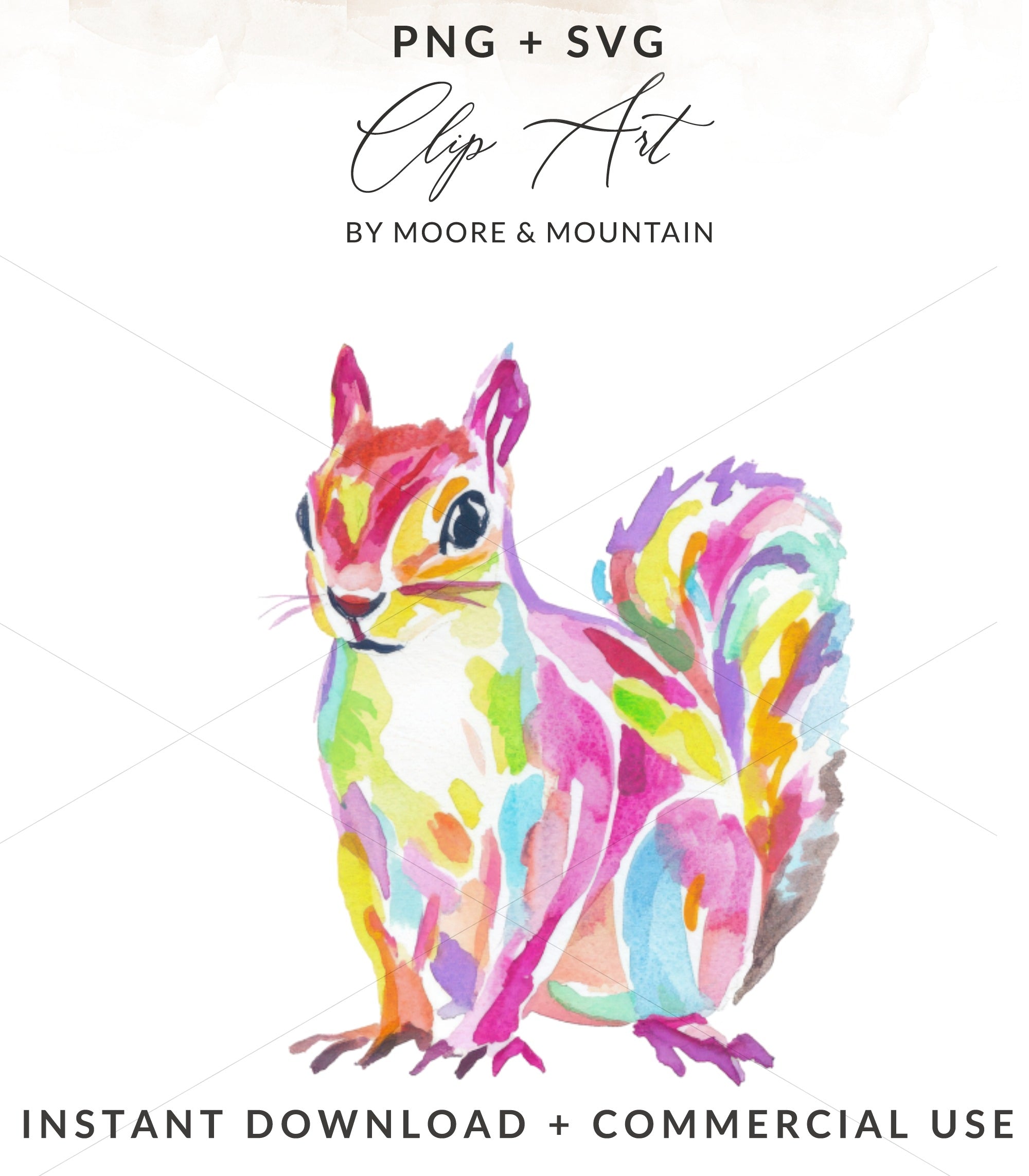 SVG Preppy Squirrel Clipart PNG, Digital Download Squirrel Cricut Cut File