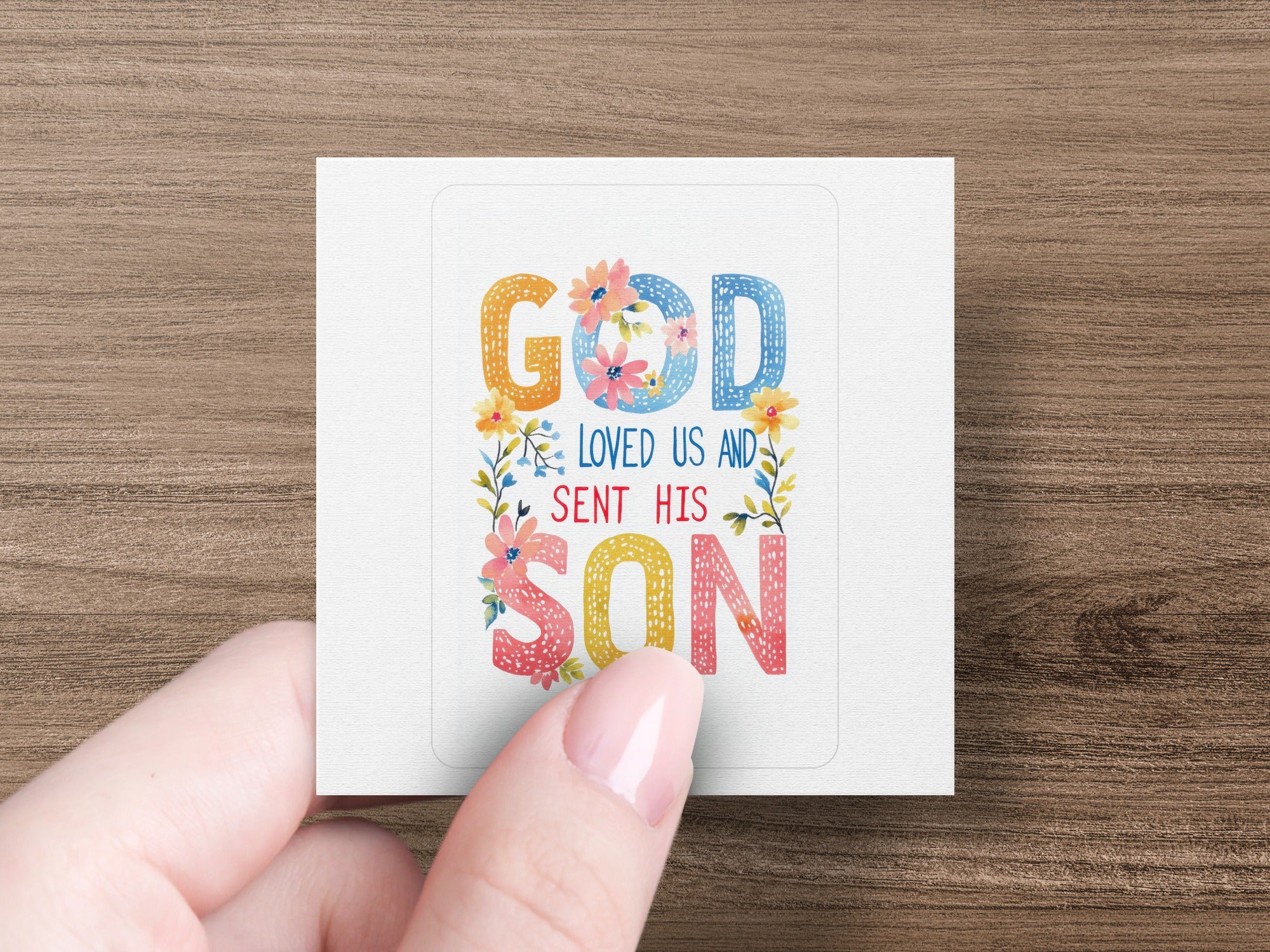 SVG Scripture Lettering PNG Kids Digital, Watercolor Preppy Clipart, Vibrant Pastel png, Tropical Floral Scripture Art, Bold Rainbow Design