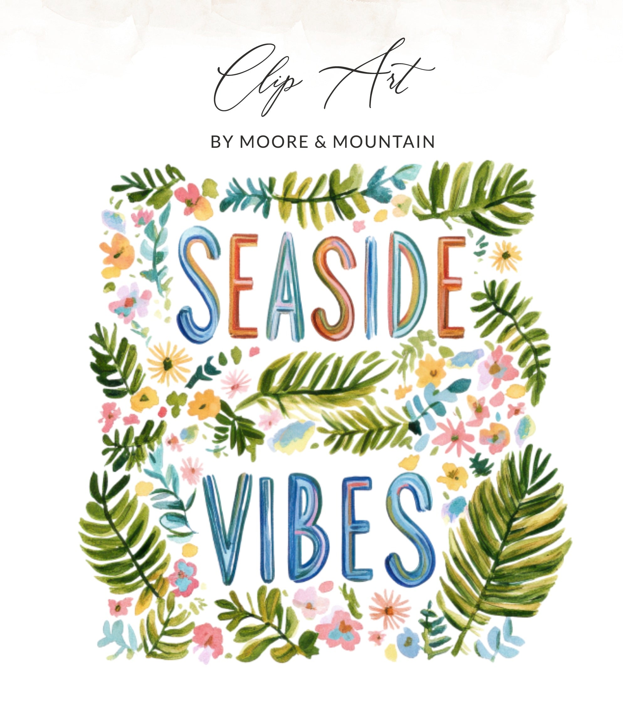 SVG Seaside Vibes Digital File, SVG Sublimation PNG, Preppy Clip Art, Tropical Summer Beach Design for Cricut, Vacation Shirt