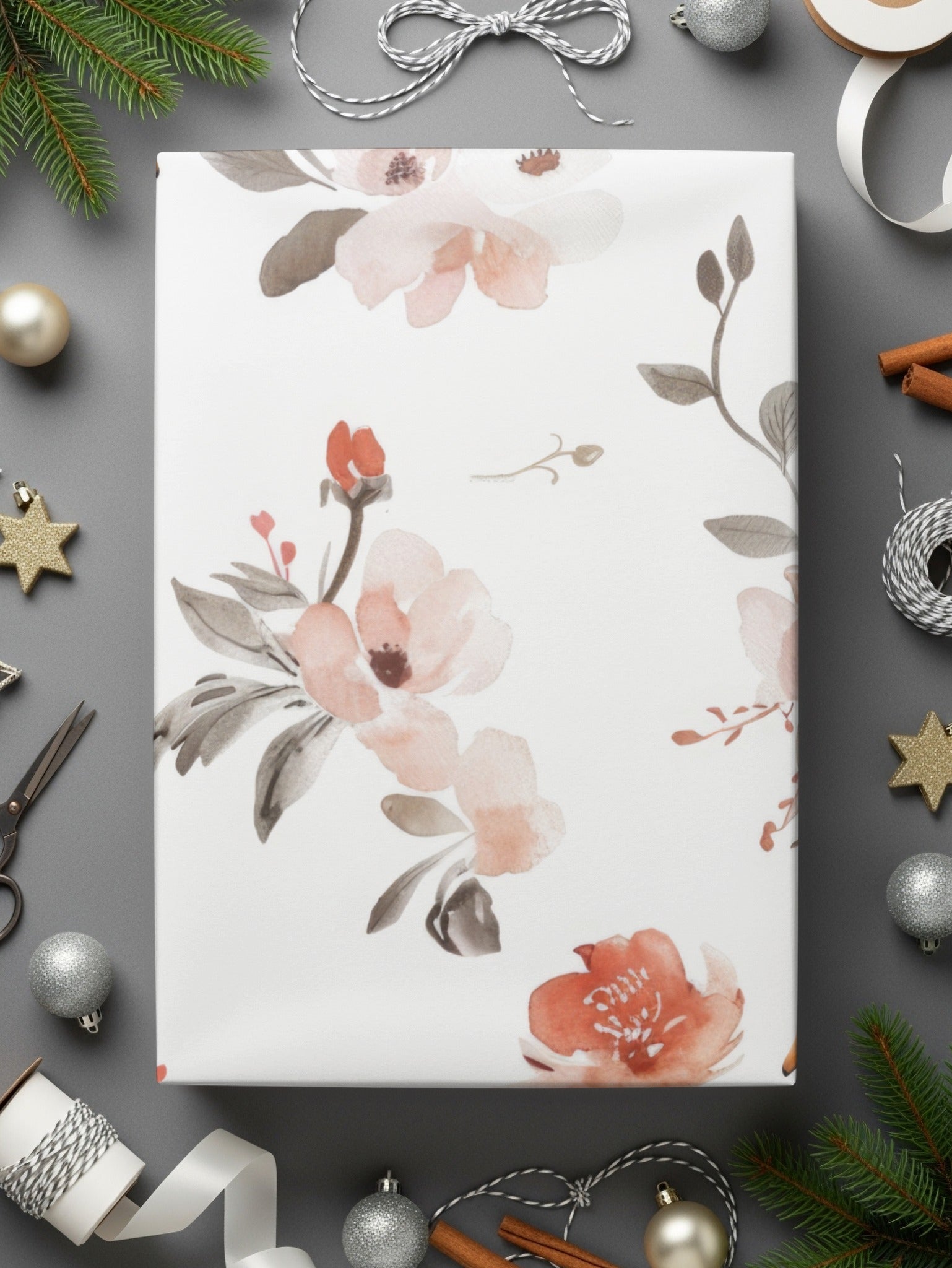 Swan Floral Seamless Pattern Digital Paper, Watercolor Swan Flower Pattern, Swan Digital Backgrounds, Pastel Floral, Digital