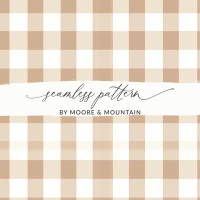 Tan Buffalo Check Seamless Pattern Commercial Use, Gingham Digital Paper Pack, Colorful Plaid PNG, High Resolution Digital