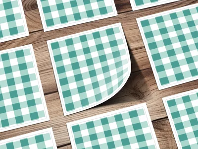 Teal Buffalo Check Seamless Pattern, Commercial Use, Gingham Digital Paper, High Resolution, Plaid Background, Sublimation Design, Digital
