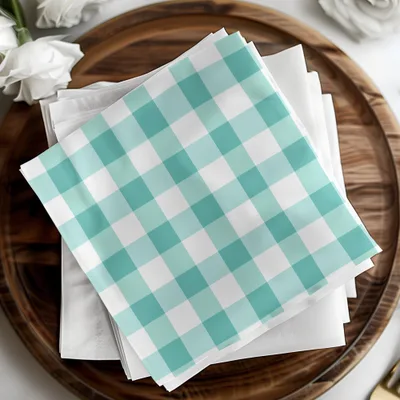 Teal Buffalo Check Seamless Pattern Commercial Use, Gingham Digital Paper, Plaid PNG, Checkered Background