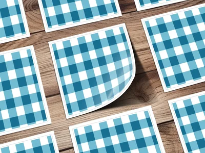 Teal Buffalo Check Seamless Pattern, Gingham Digital Paper, Commercial Use, Checkered Background, Vibrant Plaid PNG