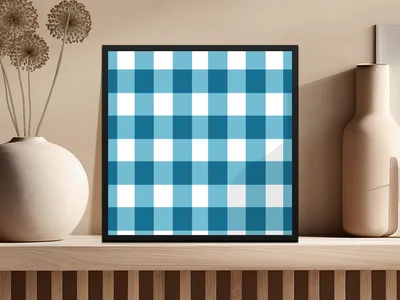 Teal Buffalo Check Seamless Pattern, Gingham Digital Paper, Commercial Use, Checkered Background, Vibrant Plaid PNG
