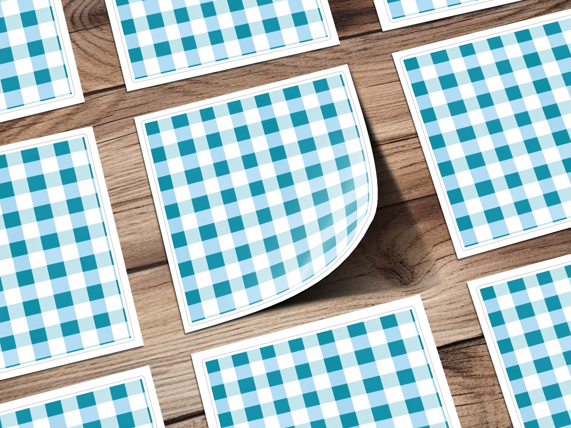 Teal Gingham Seamless Pattern, Buffalo Check Commercial Use, Checkered High Resolution, Spring Gingham Digital Paper Bundle