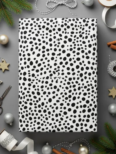 Tiny Black and White Dots Seamless Pattern Doodle Dots Background