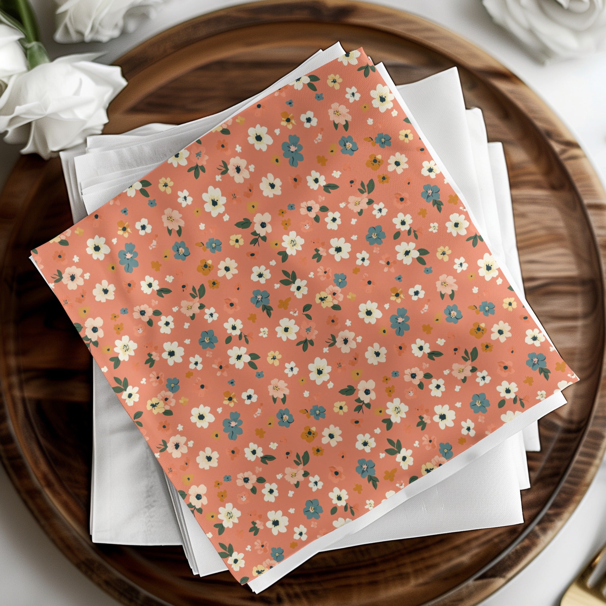 Tiny Ditsy Flower Backgrounds Seamless Pattern Digital